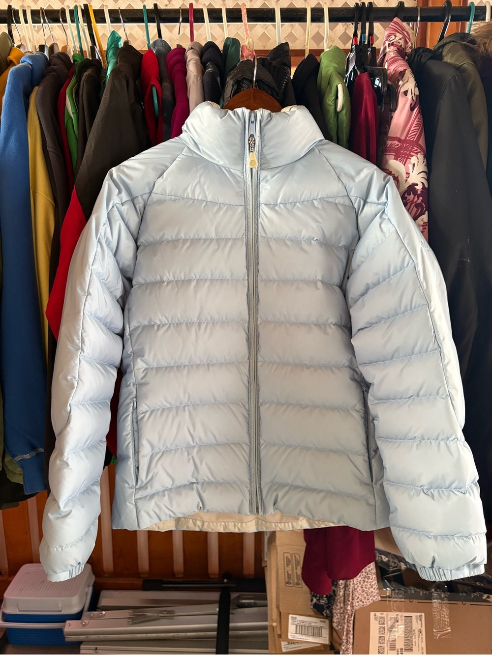 Columbia Women's Light Blue Quilted Puffer Jacket